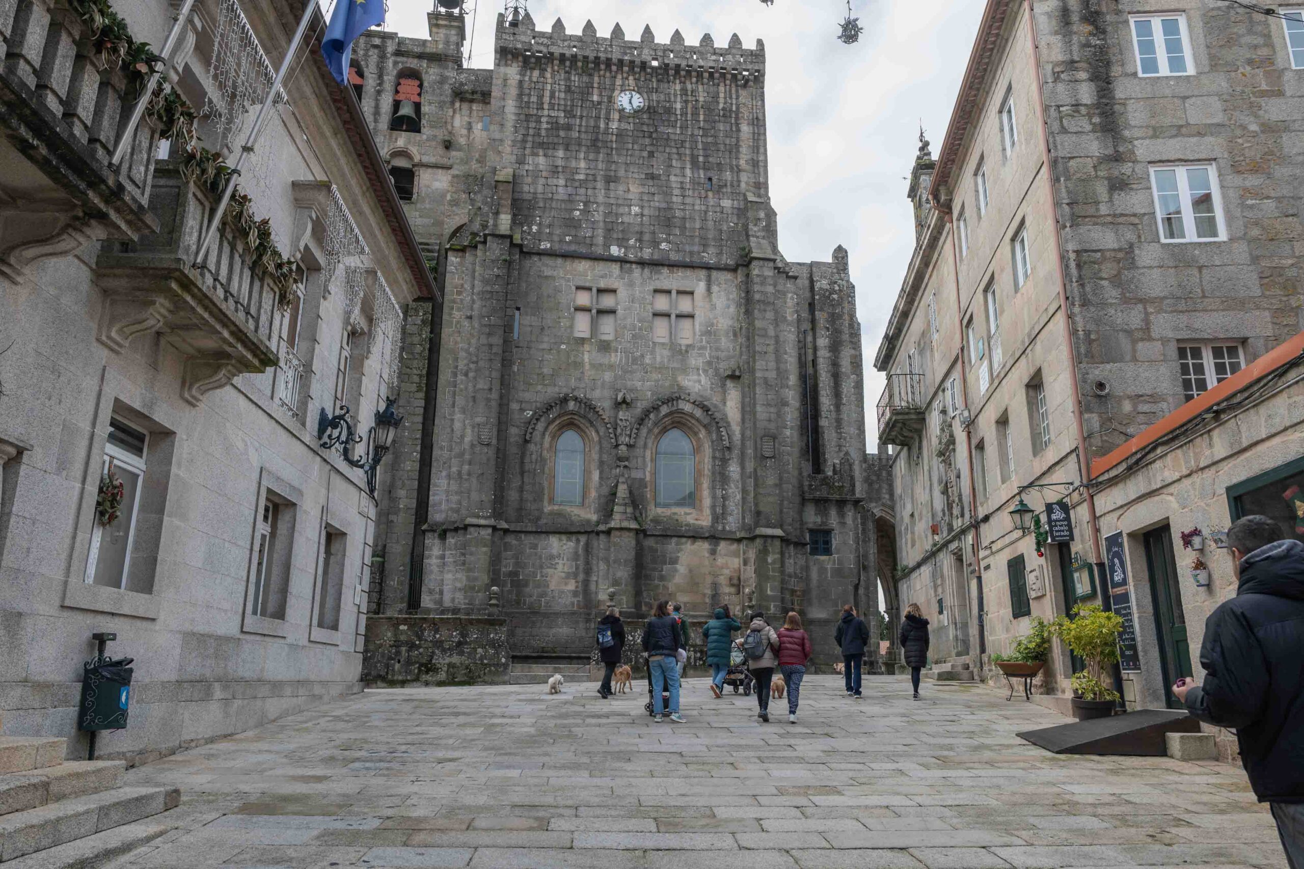 Actividad guiada para hacer con tu mascota por la ciudad de Tui en Rías Baixas, realizada por Rekunchos, agencia de viajes pet friendly en Galicia.