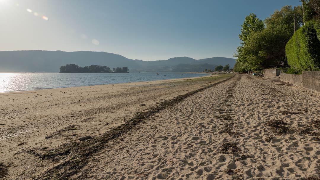 Playa para perros en Cesantes, playa pet friendly Cesantes, Redondela, Ría de Vigo.
