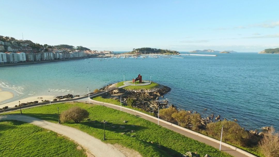 Pueblo de Baiona en Pontevedra, Galicia