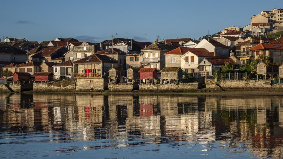 Pueblo de Combarro en Pontevedra en la Rías Baixas, Galicia